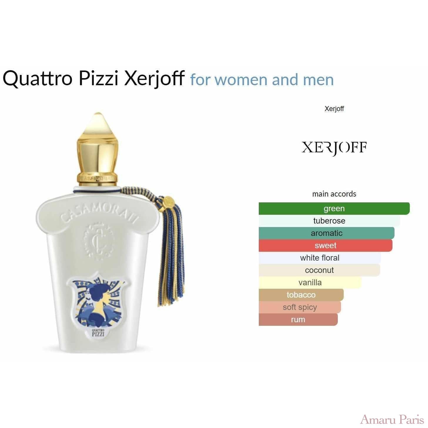 Quattro Pizzi Xerjoff for women and men - ParfumAmaruParis