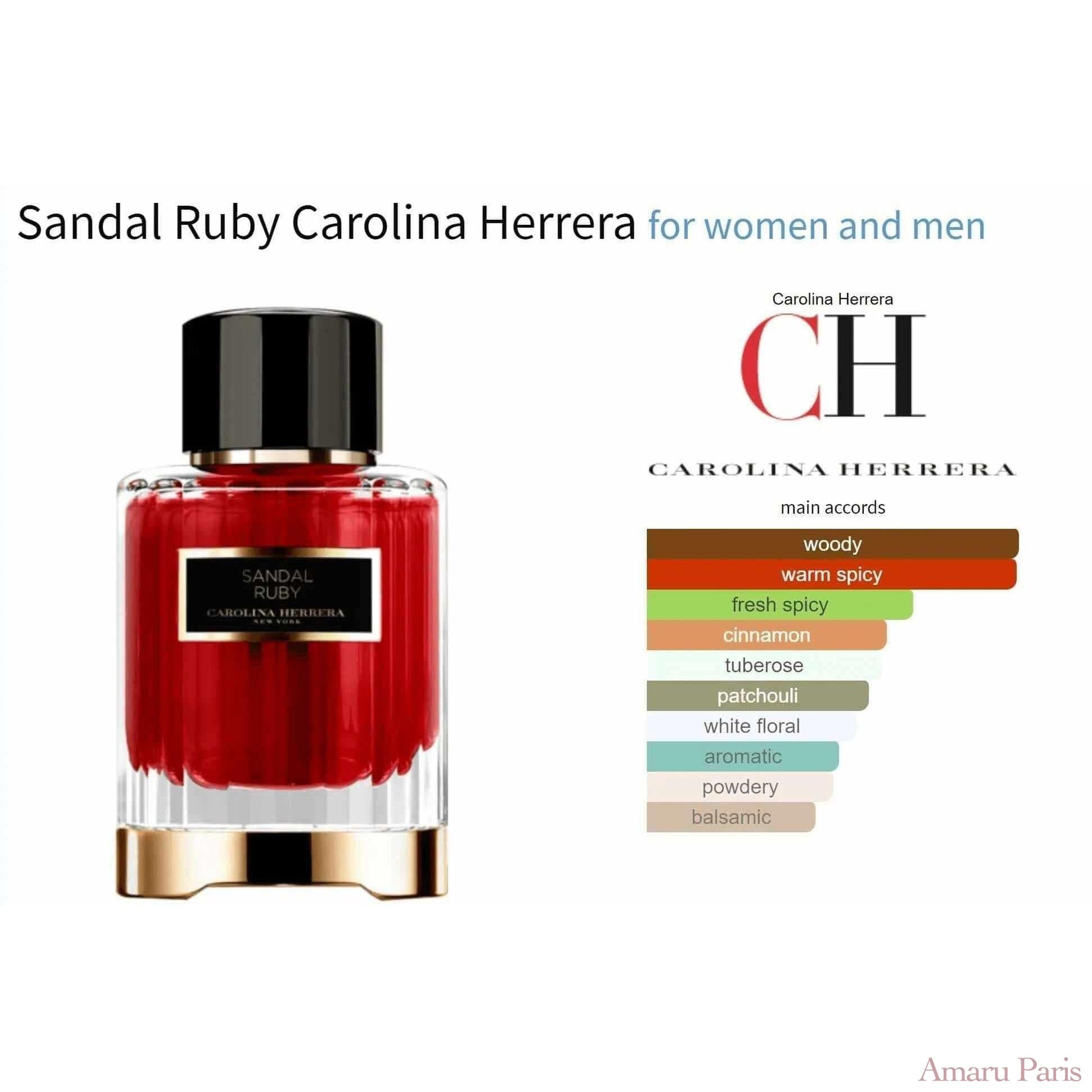 Sandal Ruby Carolina Herrera for women and men Decant Fragrance Samples - ParfumAmaruParis