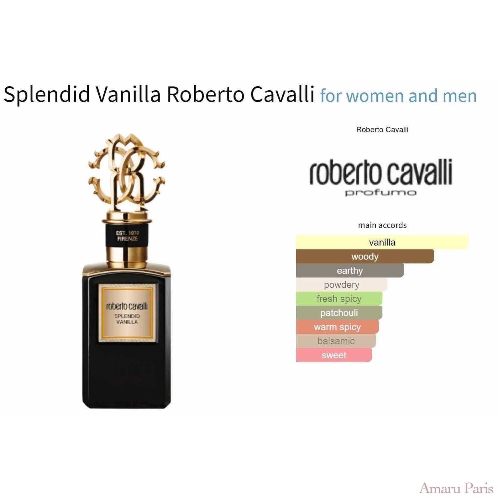 Splendid Vanilla Roberto Cavalli for women and men - ParfumAmaruParis