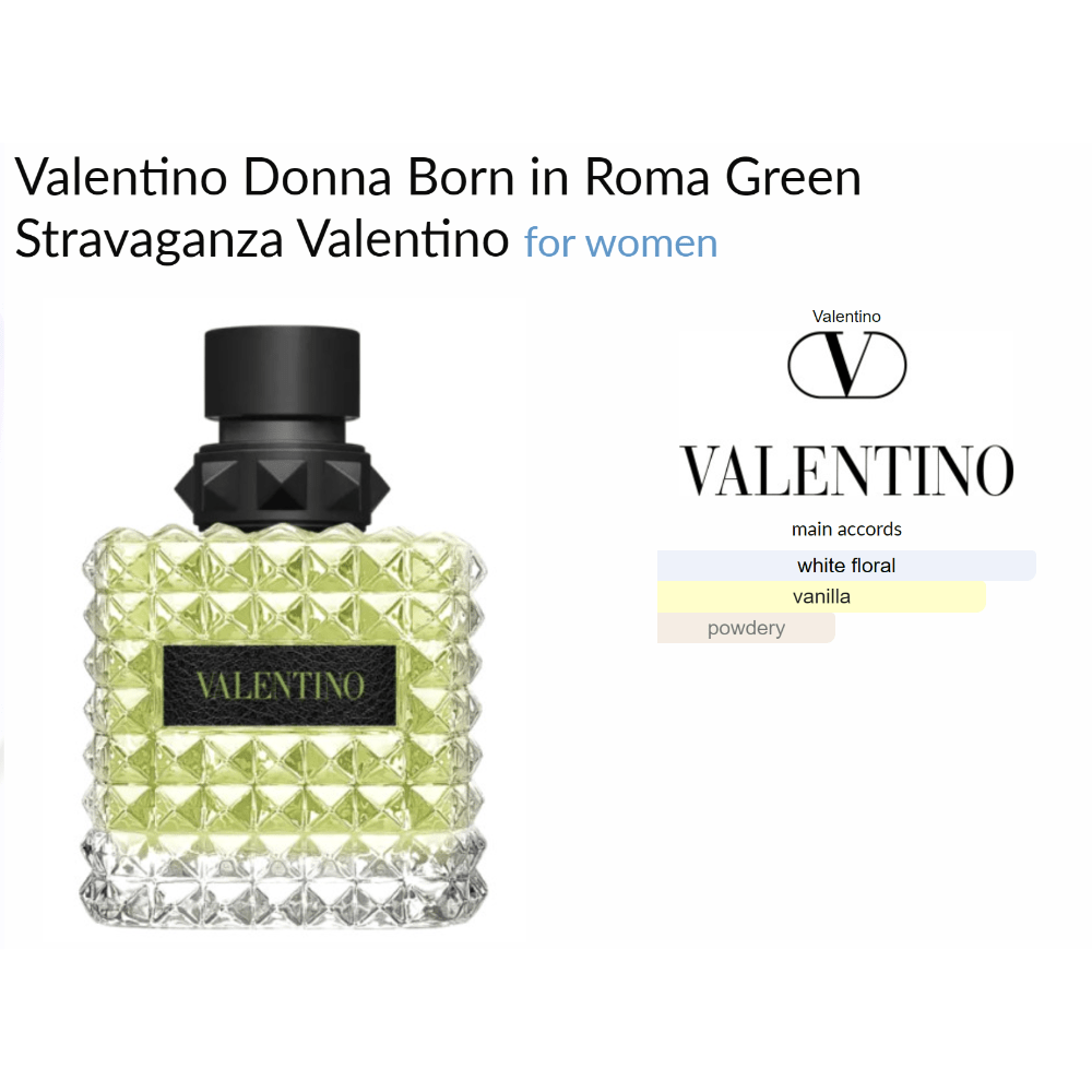 Valentino Donna Born in Roma Green Stravaganza Valentino for women - ParfumAmaruParis