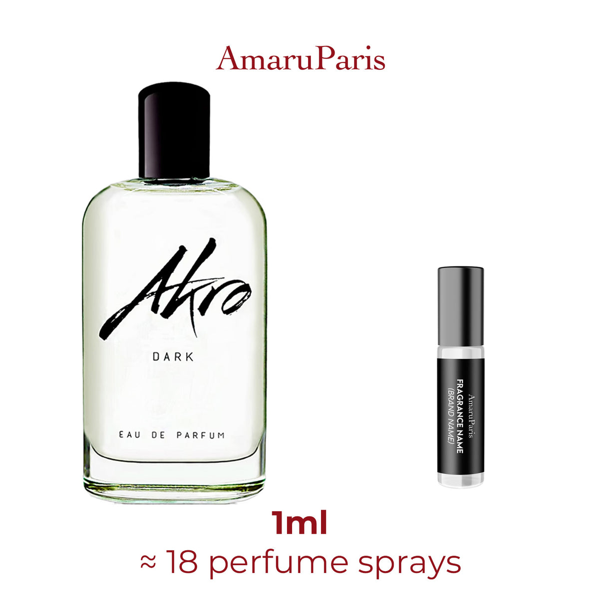 Parfum Dark Akro unisexe — échantillon 1 ml