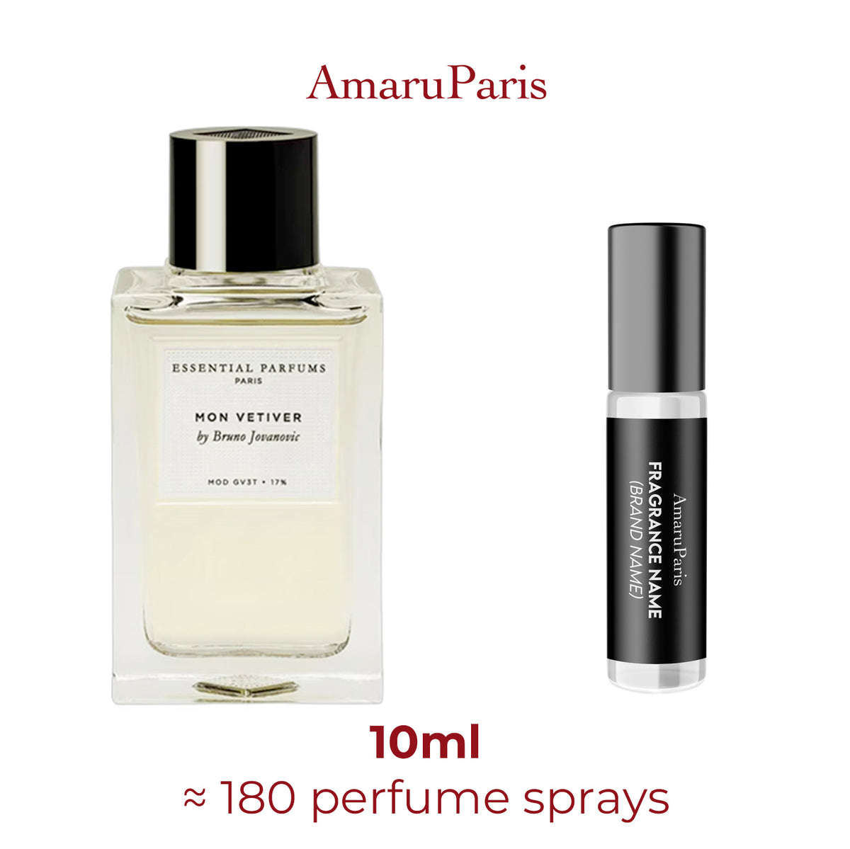 Parfum Mon Vétiver Essential Parfums unisexe — échantillon 10 ml