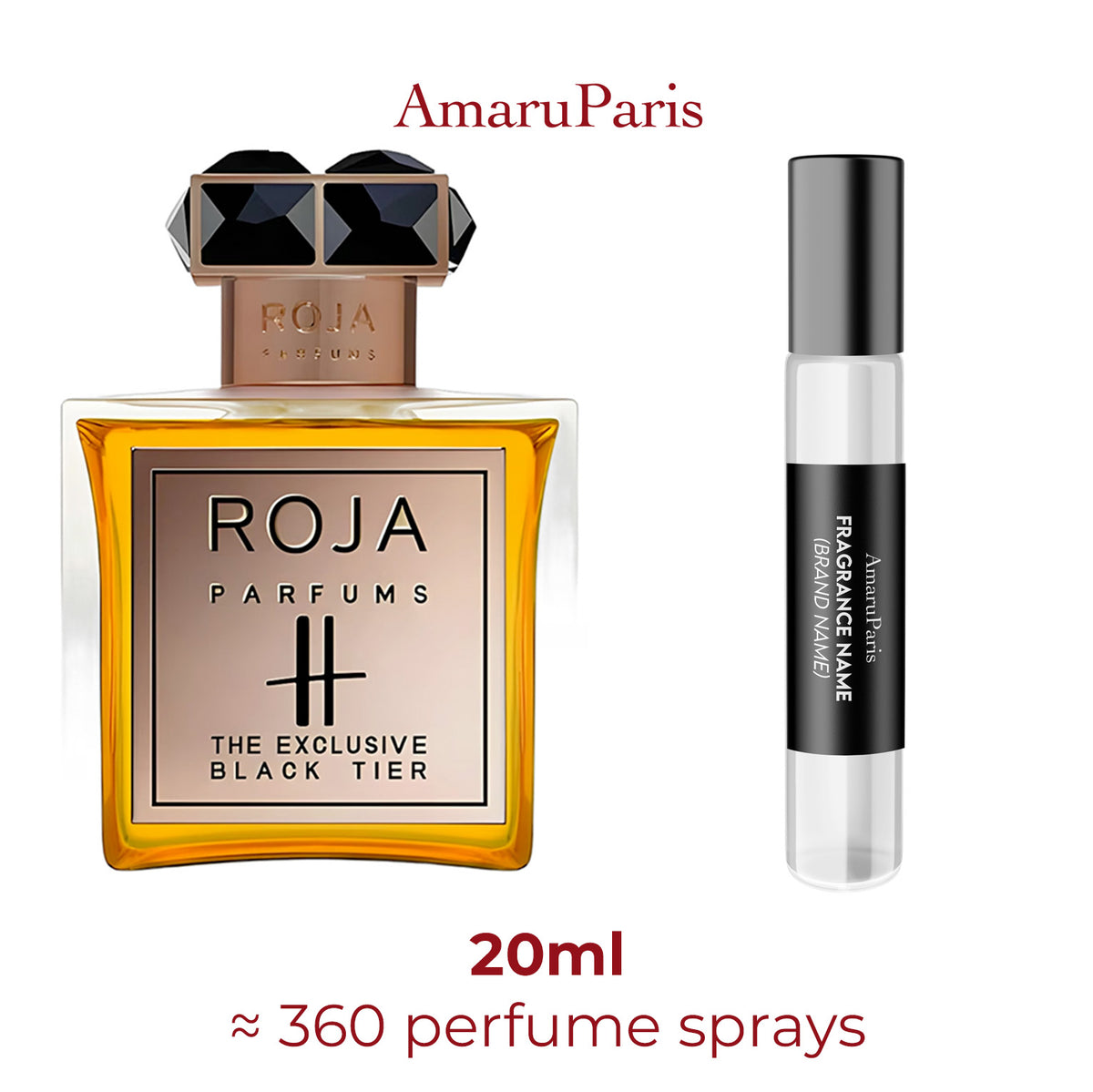 Parfum H – The Exclusive Black Tier Roja Parfums unisexe — échantillon 20 ml