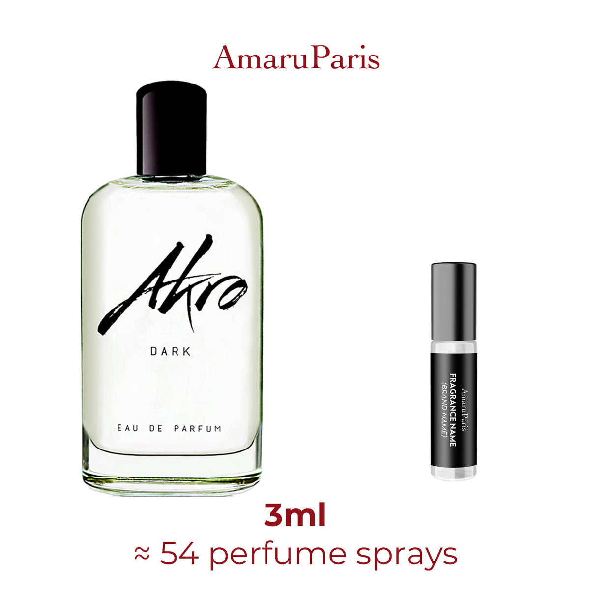 Parfum Dark Akro unisexe — échantillon 3 ml