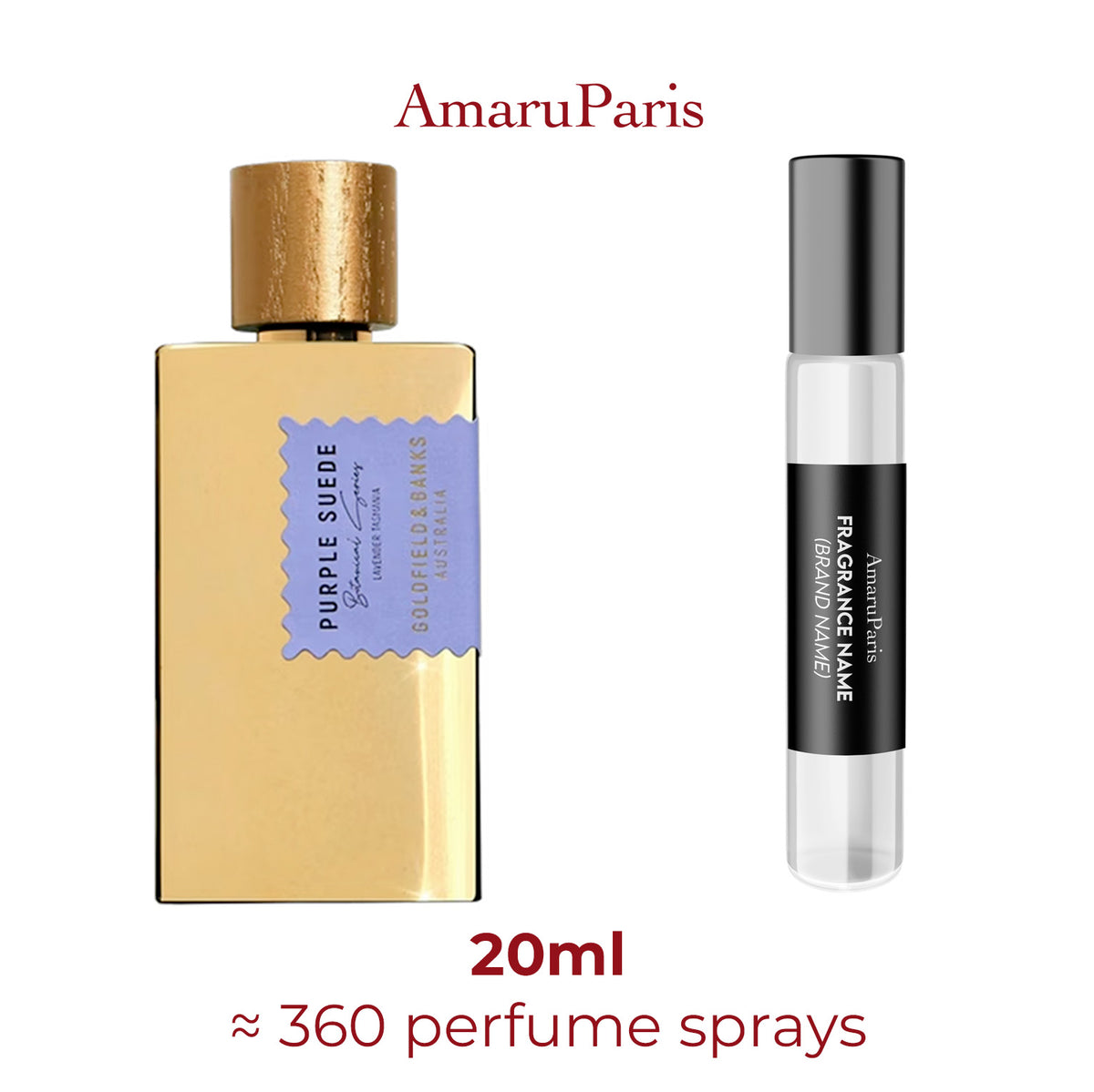 Parfum Purple Suede Goldfield & Banks Australia unisexe — échantillon 20 ml