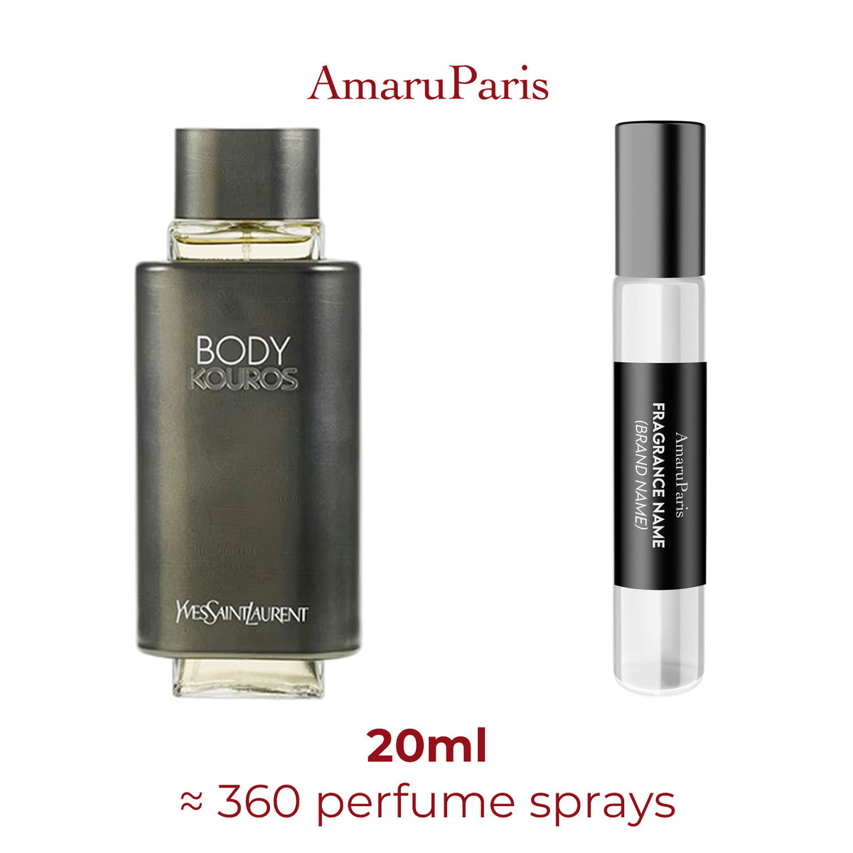 Parfum Body Kouros Yves Saint Laurent pour homme — échantillon 20 ml