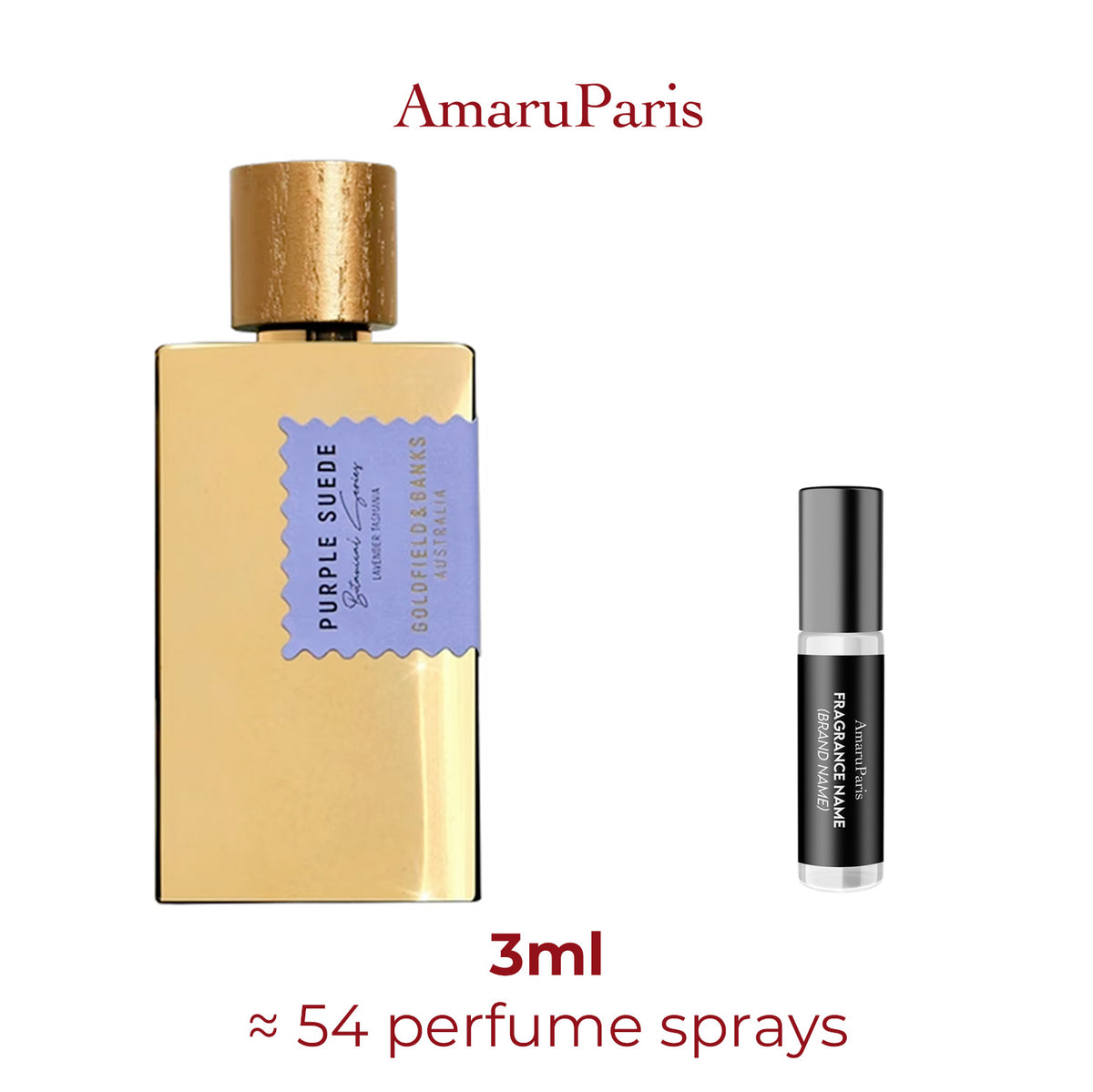 Parfum Purple Suede Goldfield & Banks Australia unisexe — échantillon 3 ml