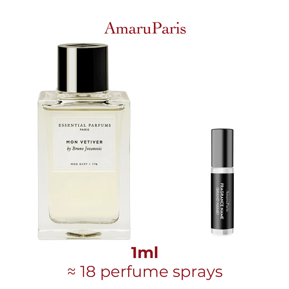 Parfum Mon Vétiver Essential Parfums unisexe — échantillon 1 ml