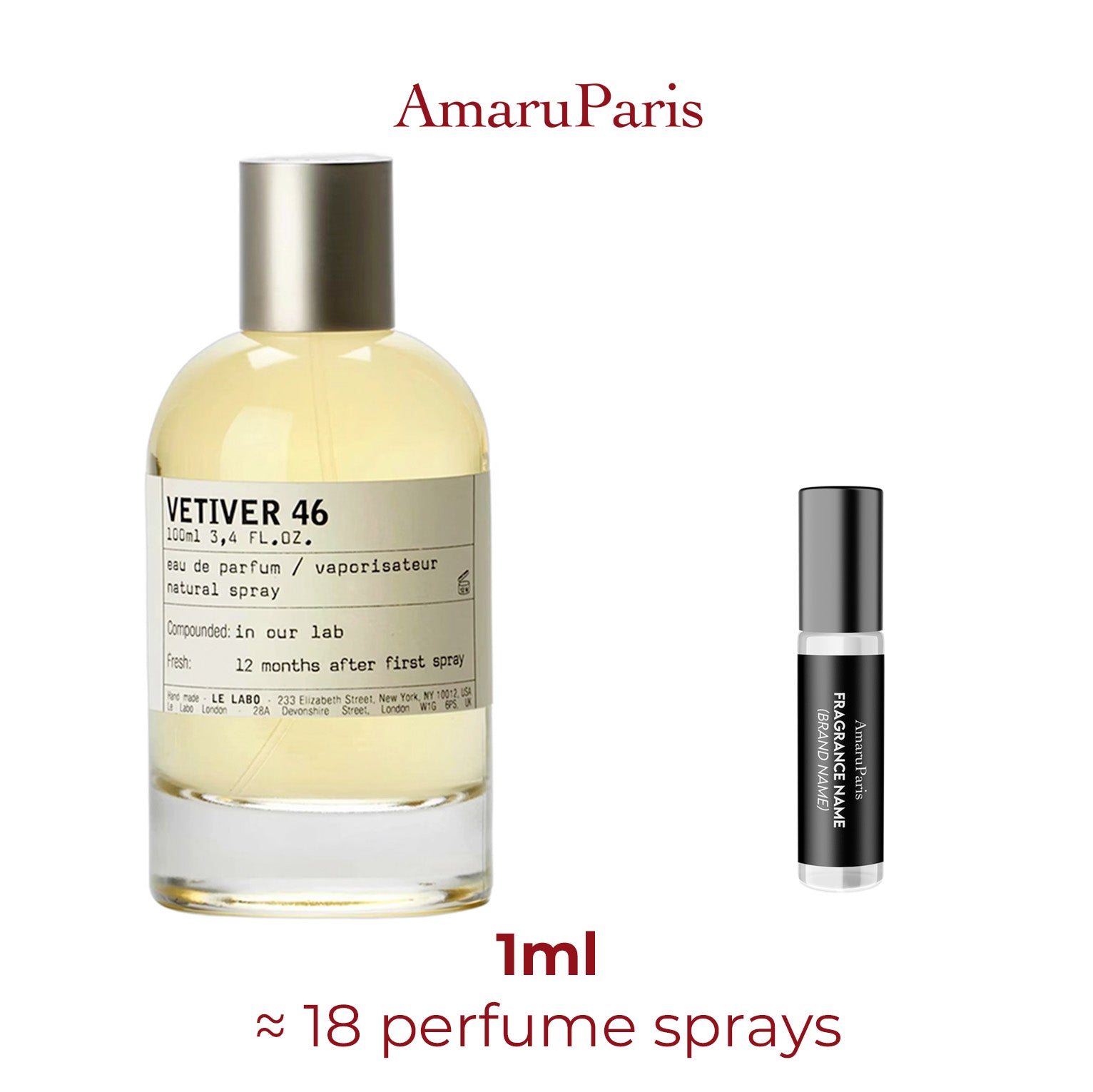 Parfum Vetiver 46 Le Labo — échantillon 1 ml