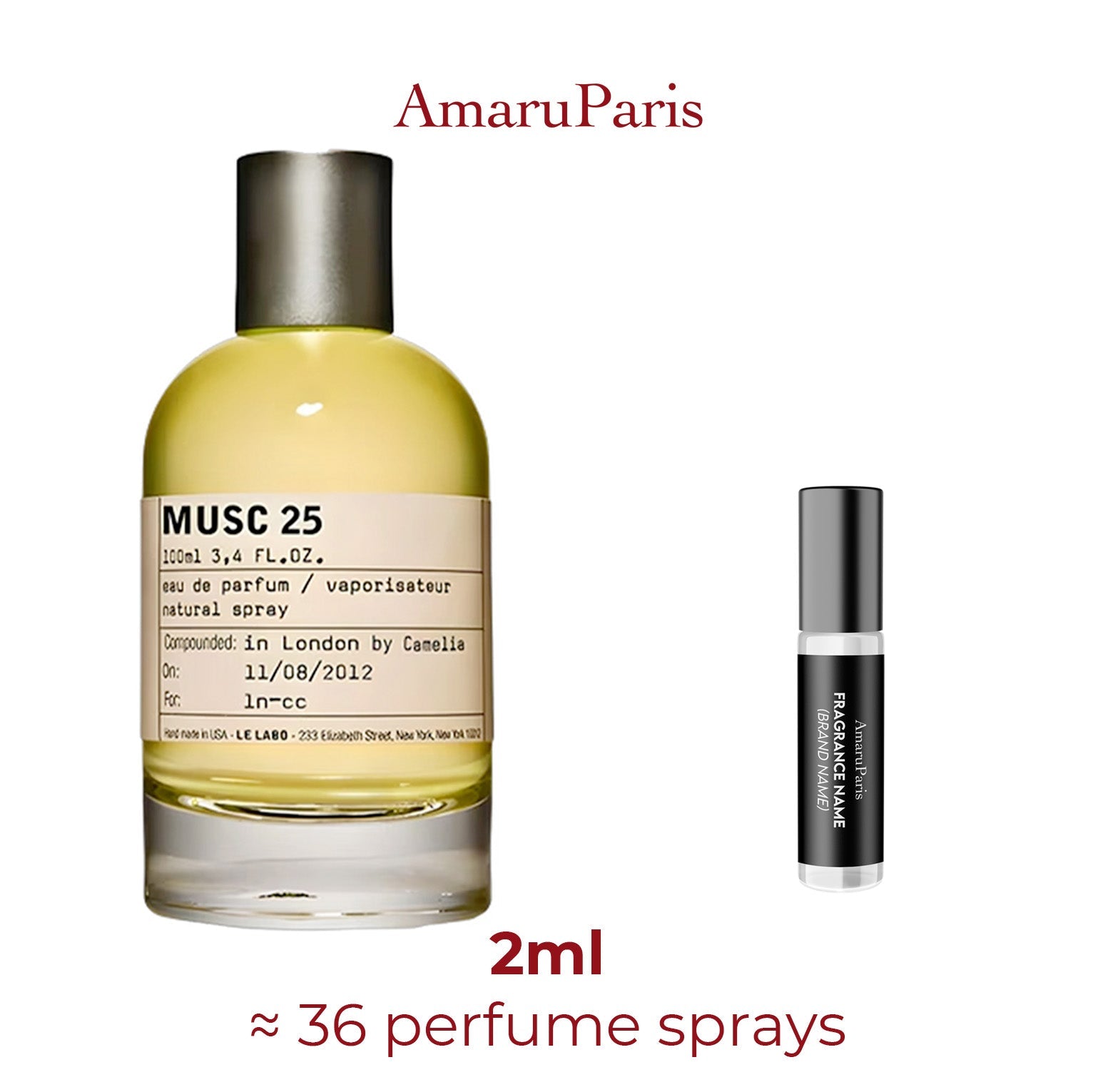 Musc 25 Los Angeles Le Labo - Amaru Paris Miniature Perfume